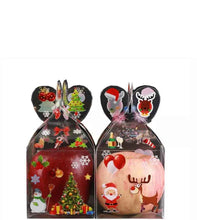 12-Pack Christmas Transparent Gift Boxes – Clear Bakery Boxes with Festive Holiday Design for Cookies, Cupcakes, Candy, Chocolates & Treats