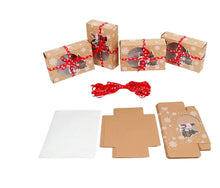 Christmas cookie boxes Santa Design x 12 pcs Santas Workshop Direct