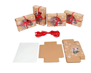 Christmas cookie boxes Santa Design x 12 pcs Santas Workshop Direct