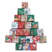 Christmas cookie boxes advent calendars x24 pc Santas Workshop Direct