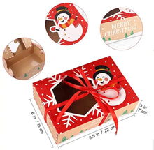 Christmas cookie cake biscuit box (Yellow, Green & Red) x 12 pcs Santas Workshop Direct