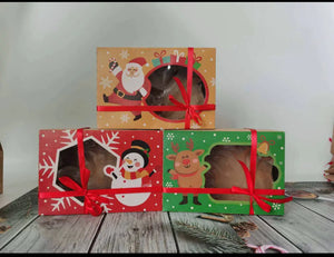 Christmas cookie cake biscuit box x 6 pcs Santas Workshop Direct