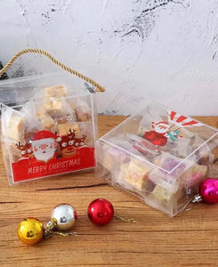 Christmas cookies clear gift box Santas Workshop Direct