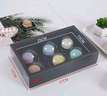 Black Kraft 12 Sets Rectangle Kraft Paper Gift Boxes Drawer Box with Window Box for Wrapping Party Favor