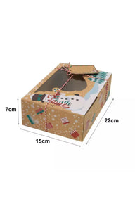Christmas cup Cake Muffin Cookie Cake Box with tags x 12 pcs Santas Workshop Direct