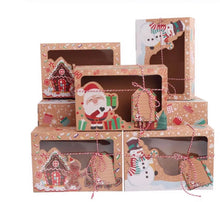 Christmas cup Cake Muffin Cookie Cake Box with tags x 1pc (Gingerbread design) Santas Workshop Direct
