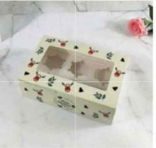 🎄 12PCS Christmas 6-Hole Cupcake Bakery Boxes with Clear Window & Inserts