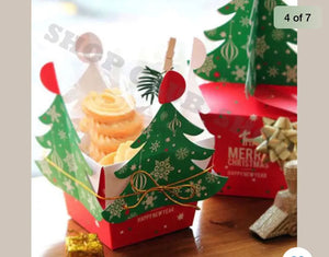Christmas tree cake cookie box x 1 large Santas Workshop Direct