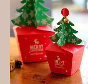 Christmas tree cake cookie gift box x2 pk Santas Workshop Direct