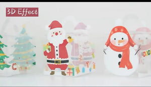 Clear Christmas cookies / candy / biscuits/ gift box 12pc Santas Workshop Direct