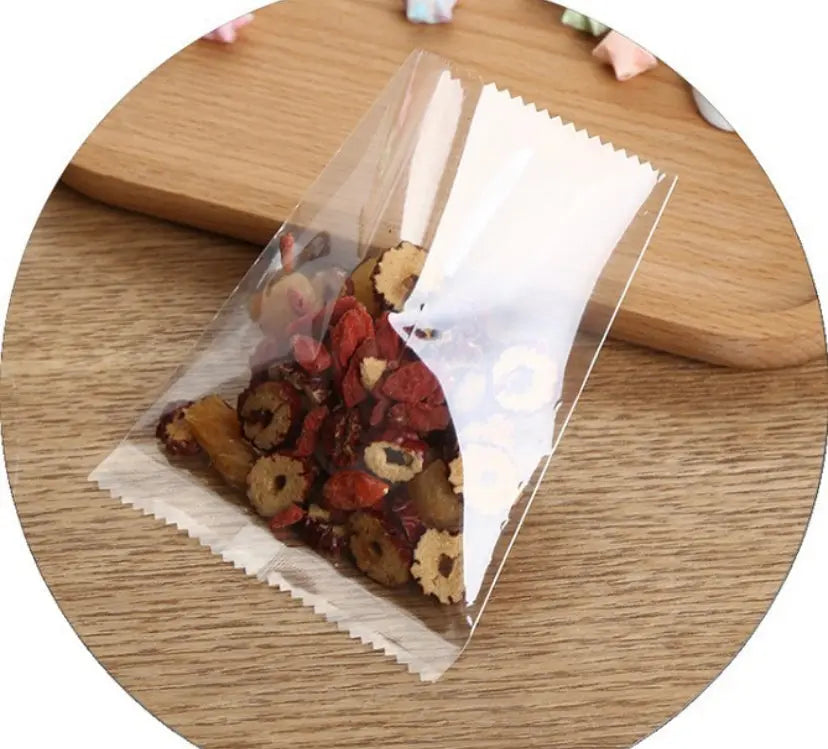 Clear sweets plastic bags Christmas Gift Bag Cookie Candy Bag  Crisp Bags x50 pcs Santas Workshop Direct
