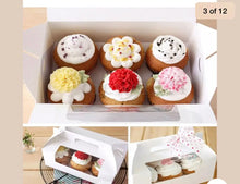 Cup Cake/ Cake / Cookie / Candy  box Christmas cookies with gold ribbon x 20pcs Santas Workshop Direct