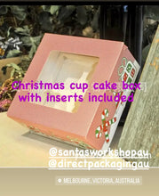 Cup cake  Christmas cookies / candy / biscuits/ Orange muffin box x 12pc Santas Workshop Direct
