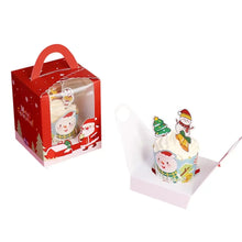 Cup cake box 1 hole Christmas cookies / candy / biscuits 1 pc Santas Workshop Direct