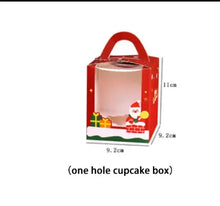  Cup cake box 1 hole Christmas cookies / candy / biscuits 1 pc Santas Workshop Direct