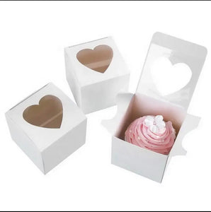 Cup cake box Valentines Day / Christmas cookies / candy / biscuits 10 pc Santas Workshop Direct