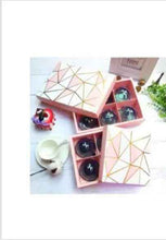 6PCS Donut Fudge Gift Boxes with 4 Hole Insert – Premium Bakery Treat Packaging for Gifts