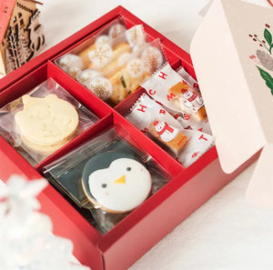 Cup cake cookie  /Lollies/Candy / muffin / brownie Cake box Christmas cookies x 4pk Santas Workshop Direct