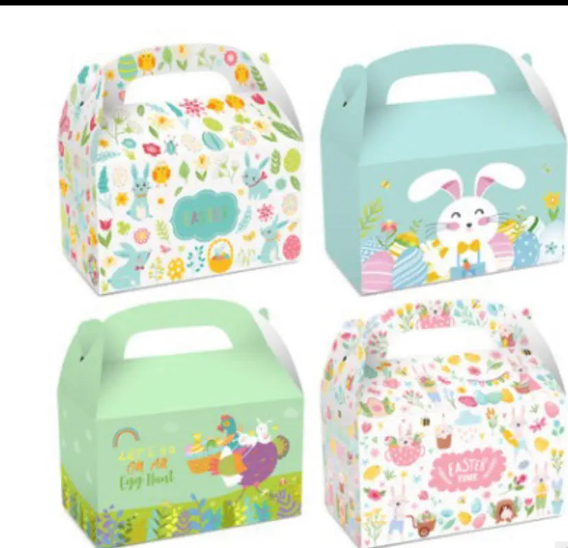 Easter Basket Bunny Bags / Bucket / bakery cookie gift box x12 pcs Santas Workshop Direct