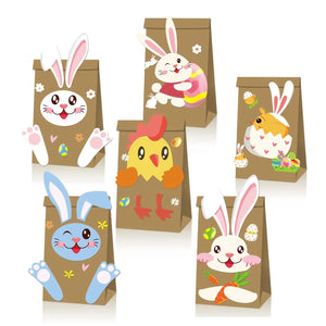 Easter Basket Bunny Gift Bags / Bucket / bakery cookie gift box x12 pcs Santas Workshop Direct