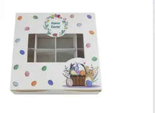 6PCS Easter Gift Boxes 16-Grid with Clear Window & Handle | Cookie, Chocolate, Candy & Treat Packaging