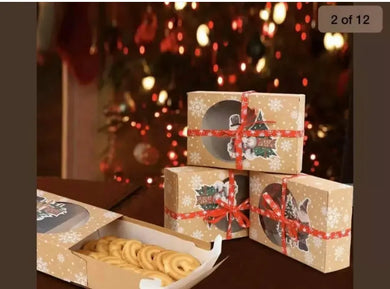 Elf & Santa boxes cup cake / lollies / biscuits Christmas  Gift box x 12 pcs Santas Workshop Direct