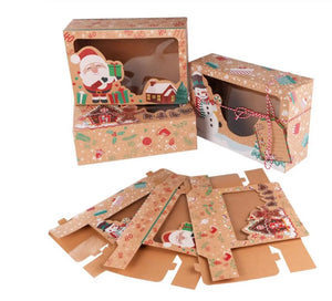 Gingerbread Christmas cup Cake Muffin Cookie Cake Box   x1pcs Santas Workshop Direct