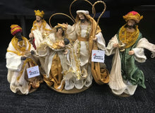 Gold Christmas Nativity scene with manger 25-30 cm approx - Santas Workshop Direct