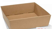 5pcs Grazing Kraft Corrugated Hamper Boxes 36x26x6cm – No Lid Gift Tray, Bakery, Grazing Box, Fruit, Dessert & Food Packaging