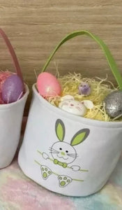 Green Easter Basket Bunny Bags / Bucket x1 pc Santas Workshop Direct