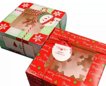 Green & Red Christmas Cup Cake Candy Red & Green Cookie Box x 24 pcs Santas Workshop Direct
