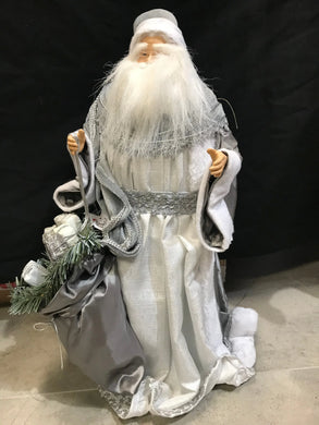  Grey & White Standing Santa Claus approx 55 cm Santas Workshop Direct