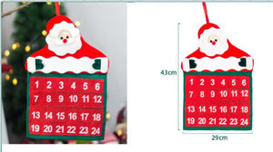 Large felt Red Santa Advent calendar large 114 cm Santas Workshop Direct