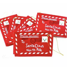 Letter Candy Bag To Santa Claus Felt Envelope Embroidery Christmas Decoration x 1 pc Santas Workshop Direct