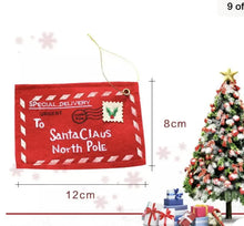 Letter Candy Bag To Santa Claus Felt Envelope Embroidery Christmas Decoration x 1 pc Santas Workshop Direct