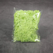 Light green Shredded tissue paper hamper filler 20grams Santas Workshop Direct