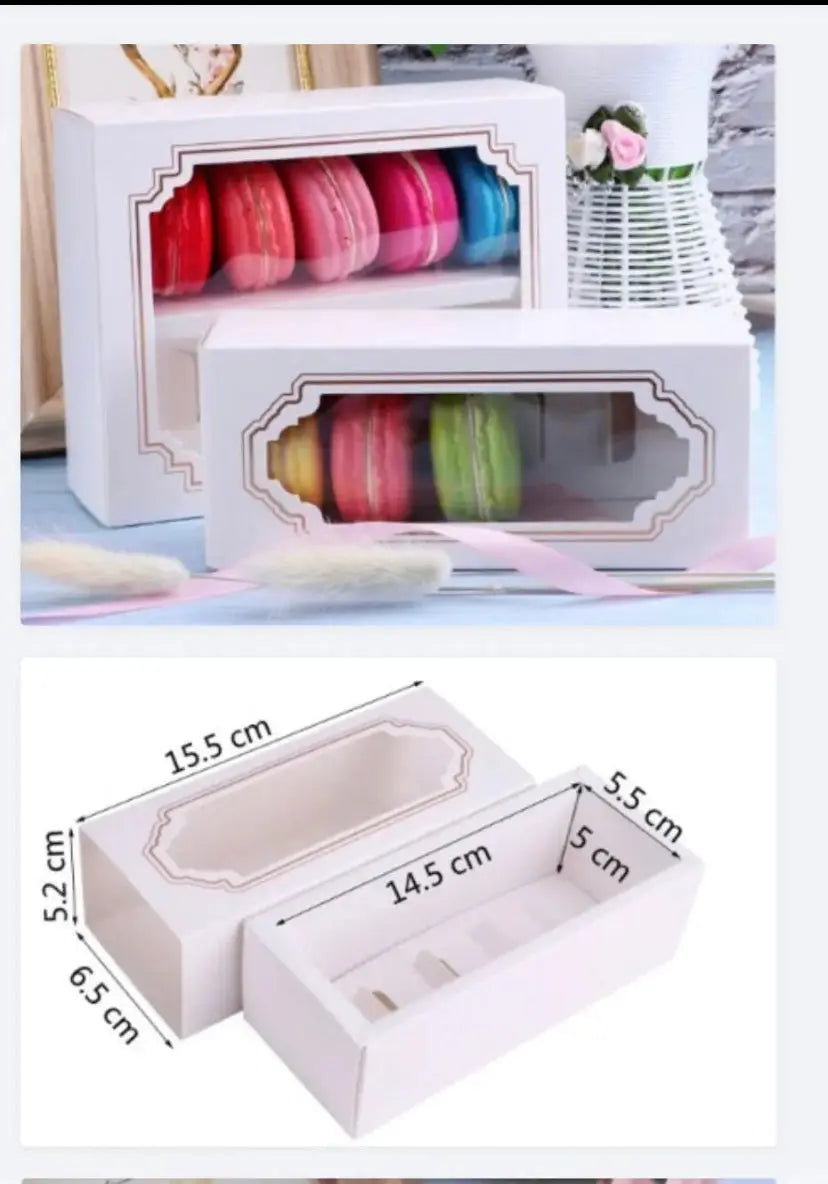 Macaroons cookie boxes 24 pcs Santas Workshop Direct