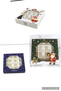 Mixed designs Christmas cookie candy box x 12 pc Santas Workshop Direct