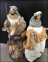 PRE ORDER 17.25"Holy Family with donkey 18 cm approx Santas Workshop Direct