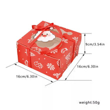 Christmas Cup Cake Candy (white,Red & Green) Cookie Box x 12 pcs Santas Workshop Direct