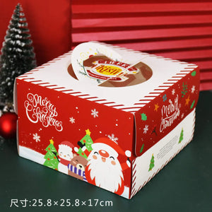 PRE ORDER Christmas cake box 25cm Santas Workshop Direct