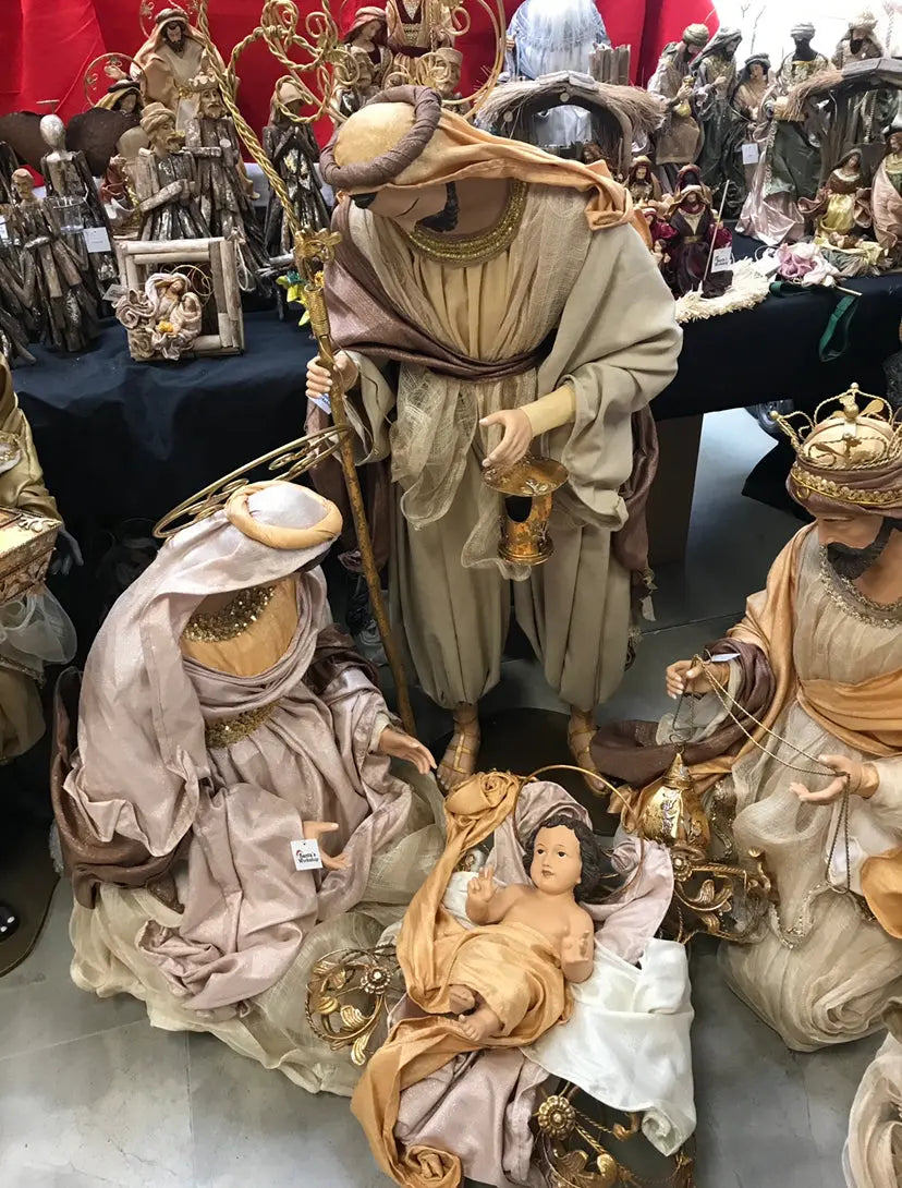 PRE ORDER Large Christmas Holy Family nativity set with manger approx 170 cm Santas Workshop Direct