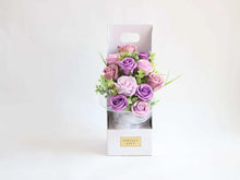 PRE ORDER Purple  Soap  Flowers  gift box 36 cm Santas Workshop Direct