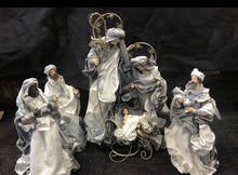  Silver Christmas Holy Family Nativity set / scene with manger  -35-50 cm Santas Workshop Direct