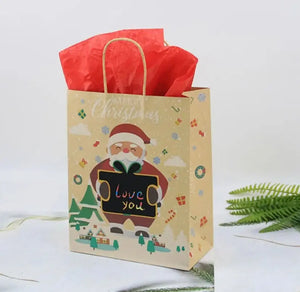 Personalise Christmas cookie cake biscuit box / gift bag (Red)  x 12 pcs Santas Workshop Direct