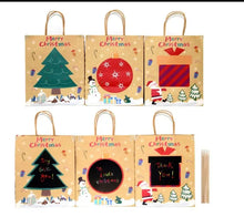 Personalise Christmas cookie gift bags x 6 pcs Santas Workshop Direct