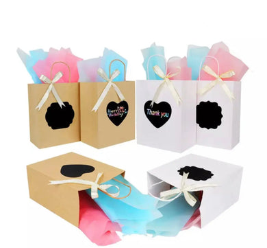 Personalise Wedding / Birthday / Gender Reveal Gift bags x 6 pcs Santas Workshop Direct