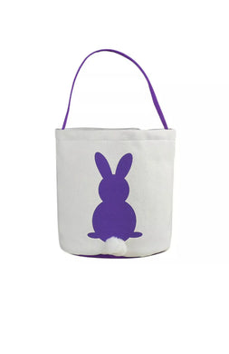 Purple Easter Basket Bunny Bags / Bucket x 1 pc Santas Workshop Direct