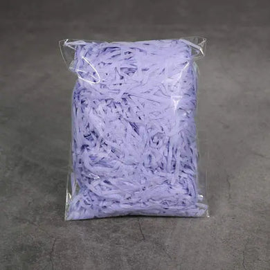 Purple Shredded crepe tissue paper hamper filler 20grams Santas Workshop Direct