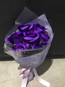Purple Soap Flowers / Valentines Day / Mothers Day / Birthday / Anniversary / Wedding Santas Workshop Direct